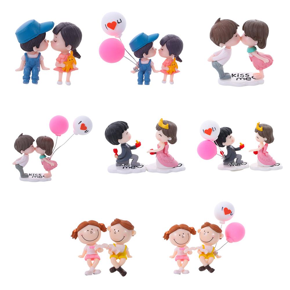 Girl Boy Home Decor Couple Car Ornaments Miniatures Perfume Clip Decor Car Air Vent Statues