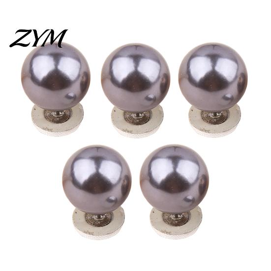 Quick Fix Buttons for Sewing 5Pcs Fake Pearl Clothing, Removable Decorative Brooch Pins, No Clothing Sew Safety Pins Shirt Neckline Embellishment,