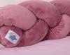 Braided MINKY cot bumper for 180cm cot - retro pink