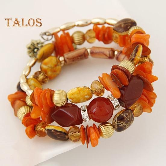 Unisex Bracelet Alloy Irregular Shape Stones Multi-layered Stacking Retro Ethnic Bohemian Faux Turquoise Faux Agate Adjustable Elastic Cord Wrist