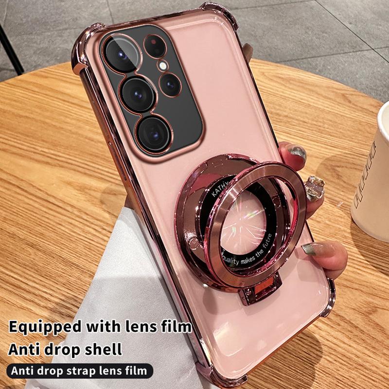 Airbag Shockproof Magnetic Stand Case for Samsung S24 S23 S22 S21 Ultra Plus S23FE A52 A14 A34 A54 A15 A55 iPhone 15 14 13 12 11 Pro Max 15 14 Plus