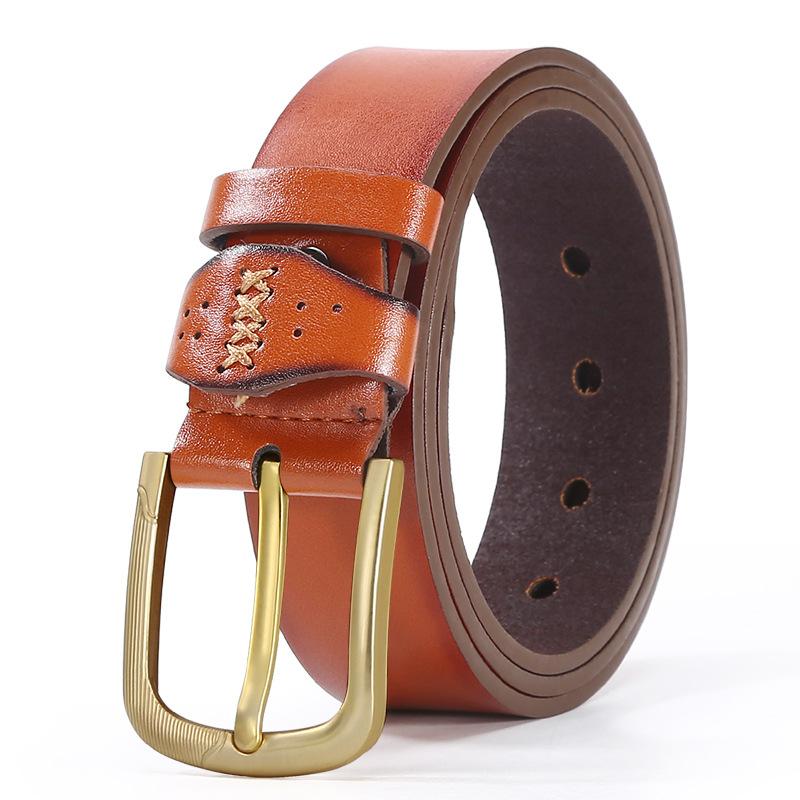 Мужской ремень повседневный ремень из коровьей кожи с пряжкой