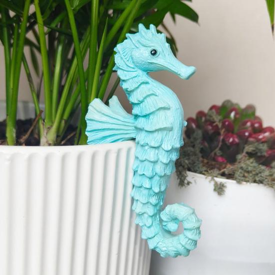 Seahorse Figurine Plant Pot Hanger Resin Seahorse Flower Pot Hugger Seahorse Statue