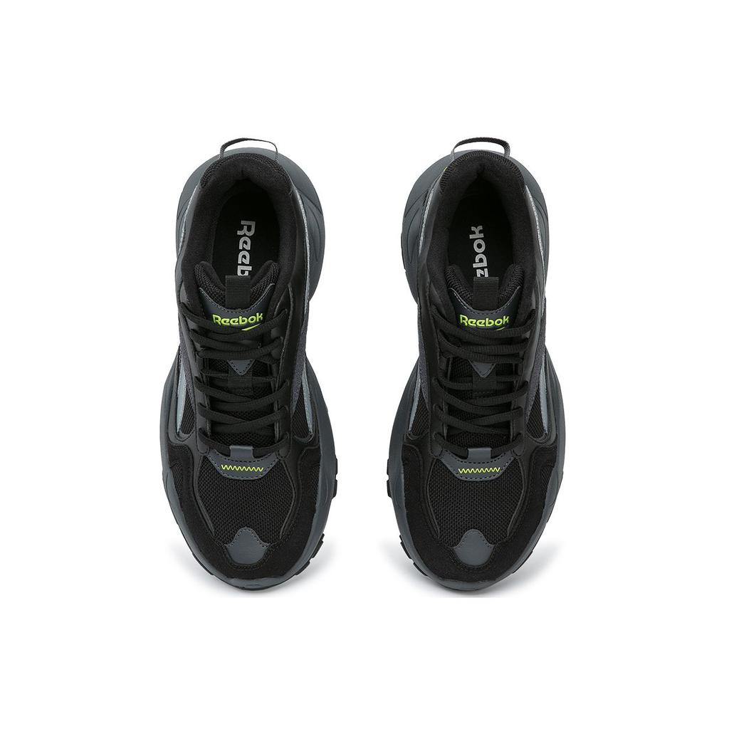 Reebok Fluffi Puff CN Ретро Тренд Толстая Подошва Универсальные Папины Кроссовки Низкий Верх Кроссовки для Бега Унисекс кроссовки Черные 24FRC913U1GH1