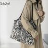 Zebra-print Tote Bag with Large Capacity