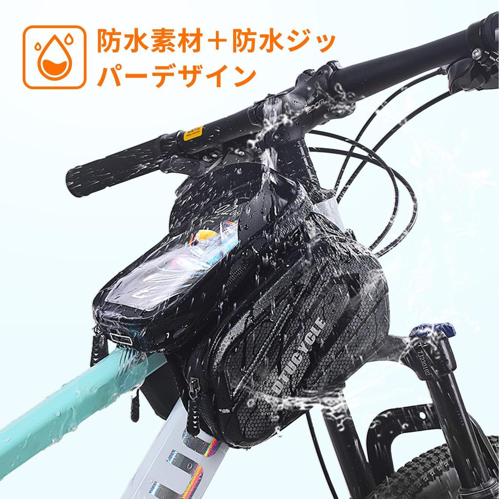 YEEFAIRY Bicycle Road Smartphone Top Tube Frame Waterproof EVA Phone Saddle Compatible with and Under TPU Suitable for Cross Bikes Bag, Bike, Holder,