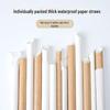 Disposable 0.6*23mm Paper Straws with Independent Packaging for Beverages