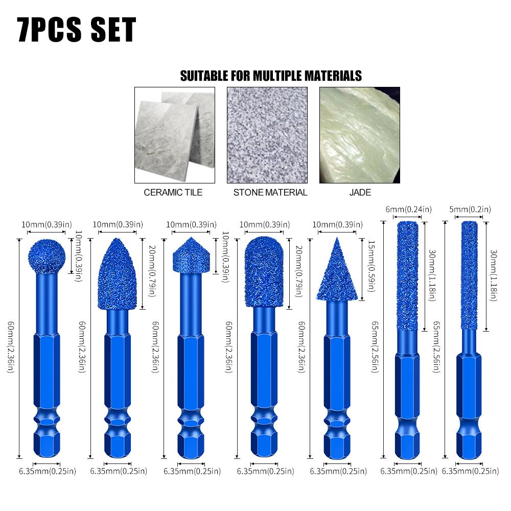 Шлифовальная головка с шестигранным хвостовиком, шлифовальная головка для мрамора, плитки и камня, новый тип паяной сверлильно-шлифовальной головки