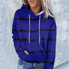 Ladies Fashion Casual Long Sleeve Striped Print Hoodie