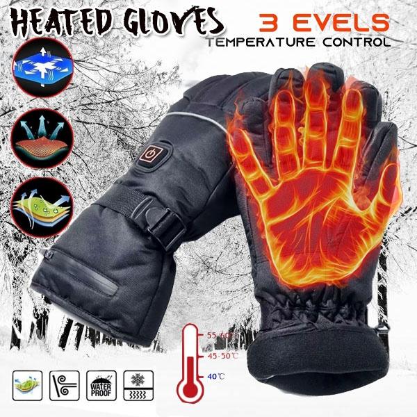 Перчатки с подогревом, электрические перезаряжаемые аккумуляторные батареи, зимние ручные теплые перчатки с подогревом для мужчин, женщин, лыж, мотоциклов, снежные варежки, перчатки при артрите