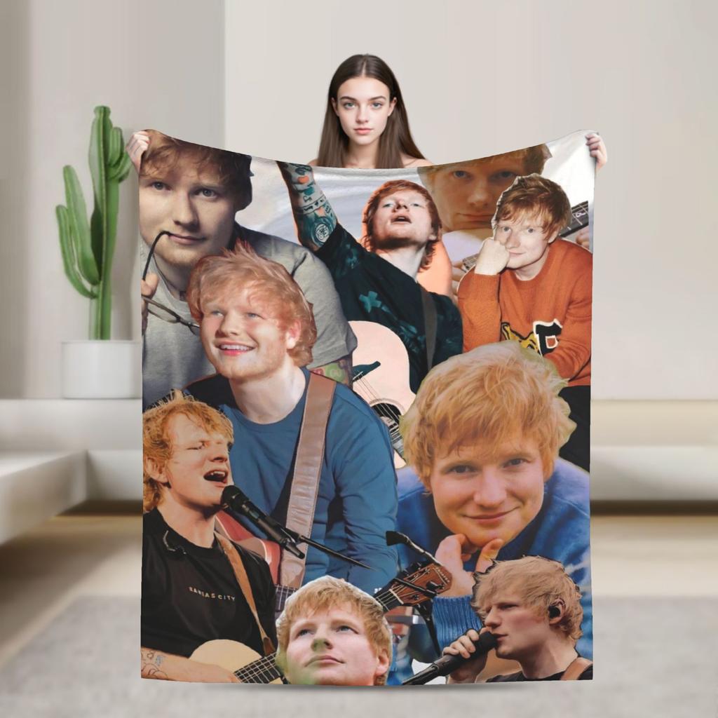 Британский Ed Sheeran Головные Песни Плед Мягкий Теплый Уличный Тренд Плюшевое Постельное Белье Пледы Для Пикника На Открытом Воздухе Фланелевый Покрывало Покрывало На Кровать