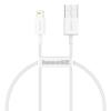 Baseus Superior 0.25m 2.4A Lightning Cable Белый