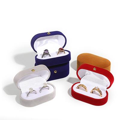 1 шт. коробка для хранения колец, футляр для ювелирных изделий, двойные подарочные коробки для церемоний, бархатная безделушка, новая шкатулка для колец, органайзер для демонстрации ювелирных изделий