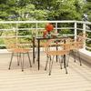 VidaXL 5pcs Garden Dining Set Woven Resin, Patio Set, Garden Bistro Set, Dining Set 3157846