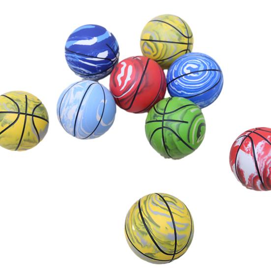 Mini Basketball Eco-friendly Non-inflatable Wear Resistant Ultra-high Elastic Toy Rubber Small Ball Toy for Children