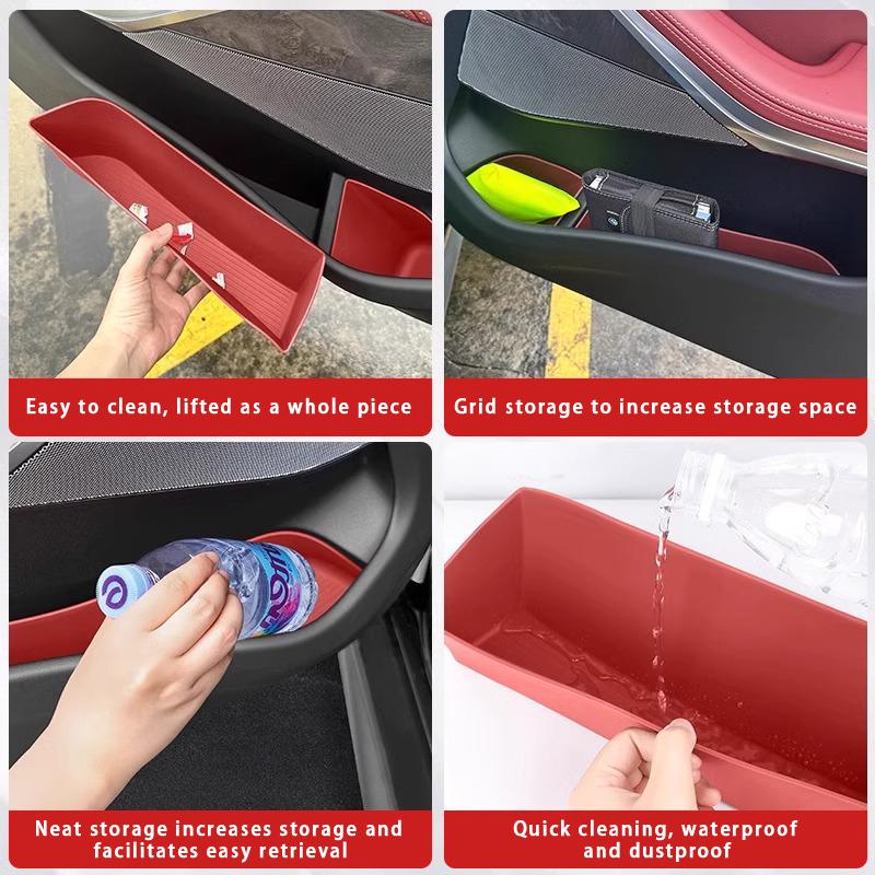 For BMW X5 G05 2019-2021 TPE Car Front Rear Door Side Storage Box Door Slot Organizer Tray Interior Organizer Accessories