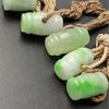 Антикварные бусины из нефрита в форме поясного барабана, 2 см x 1,4 см