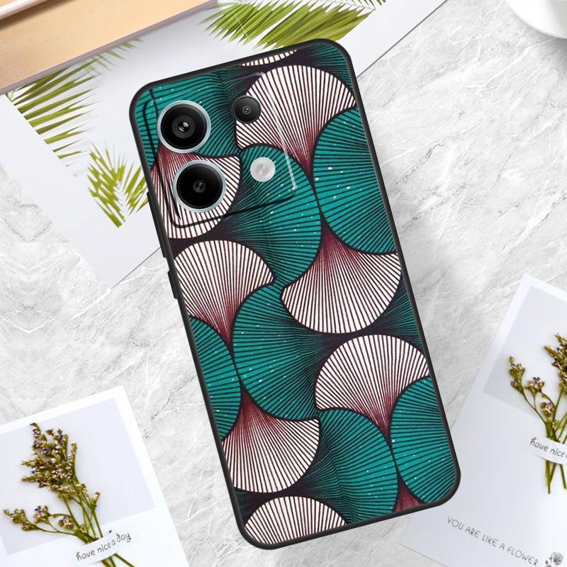 African Wax Fabric Case For Xiaomi Redmi Note 13 Pro 14 12 11 10 15 Pro Plus Redmi 15C 10C 12C 13C 14C 15 Cover