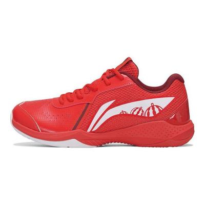 Кроссовки для бадминтона Li Ning Thunder Series Lite из ткани, кожи, с принтом арбуза, с амортизацией, нескользящие, износостойкие, легкие, с низким верхом AYTS020-3