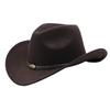 Calf Head Western Cowboy Hat Men's and Women's Riding Hat Outdoor Tourism Equestrian Hat Bent Brim Wool Travel Hat