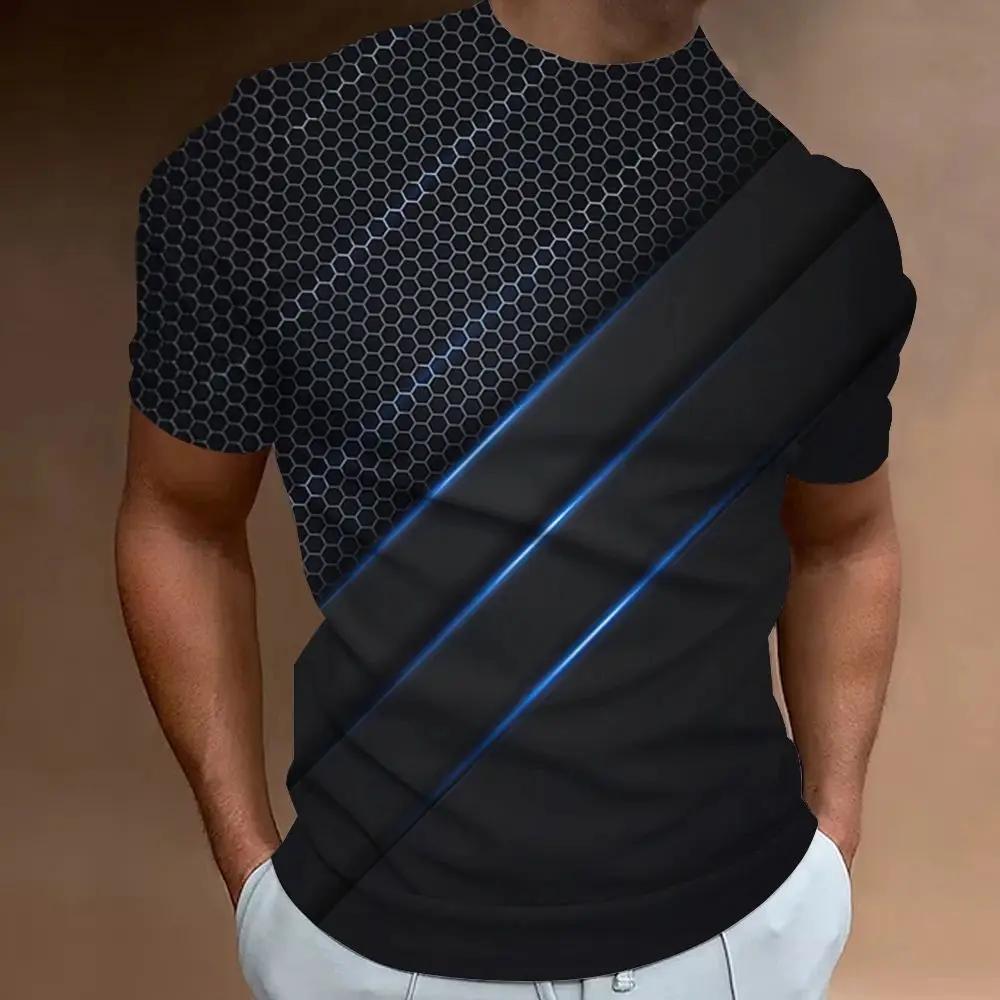 Новейшая мужская футболка 3D-печать Будущие технологии Sense Fashion Personality Street Daily Casual Men's Short-Sleeved Top