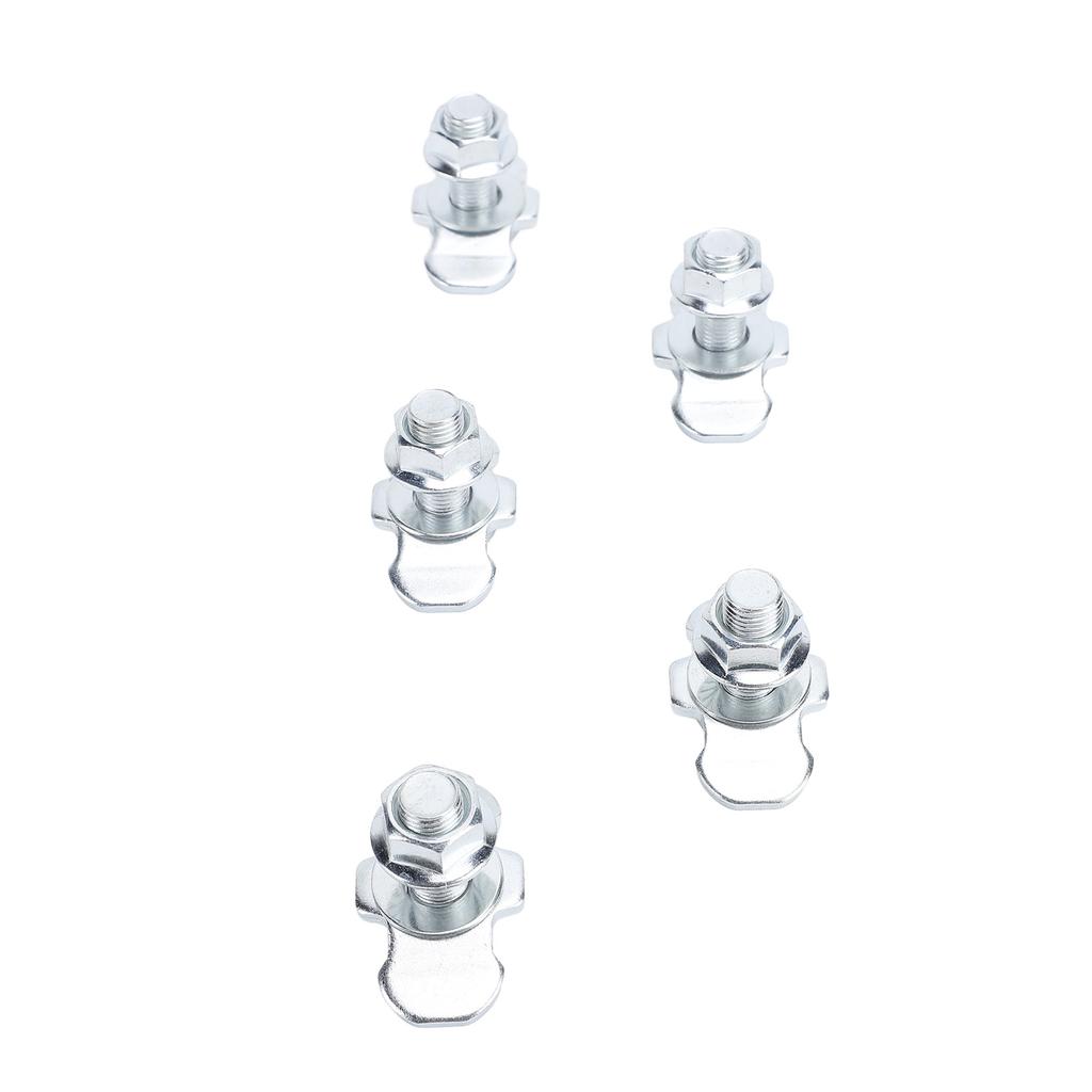 5Pcs L Track Double Lug Threaded Stud Fitting M10 X 30mm Tie Down Anchor Bolt for Truck Bed Trailer Cargo Control