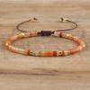2x4mm Dainty Imperial Jasper Bracelet for Women Handwoven Adjustable Healing Stone Jewelry Alloy Main Material for Anniversary