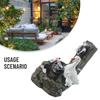 Solar Powered Squirrel Garden Ornament Animal Outdoor Patio Decor Squirrel Duck Flowing Water Solar Ornament Home Garden Decor