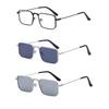 3pcs/set High Quality Rectangle Sunglasses Women Metal Frame Glasses Vintage Square Sun Glasses for Men Shades Female Eyewear
