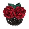 Hair Headdress Flower Hair Bun Holder Covers Barrette with Net  for Banks Hotels Staff