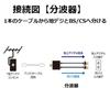 ELECOM Antenna Duplexer 8K Integrated cable 1 terminal energized cable length black [4K compatible] type, type, 0.5m, DH-ATS48K05BK