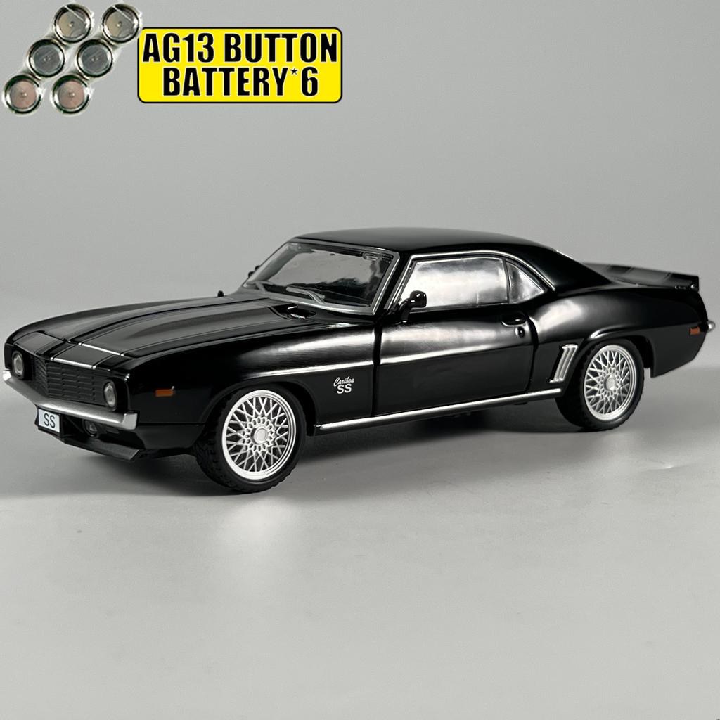 1:32 Chevrolet Camaro SS 350 1969 Super Classic Sports Cars Alloy Metal Diecast Model Car Home Trendy Toys Ornaments Holiday Boy