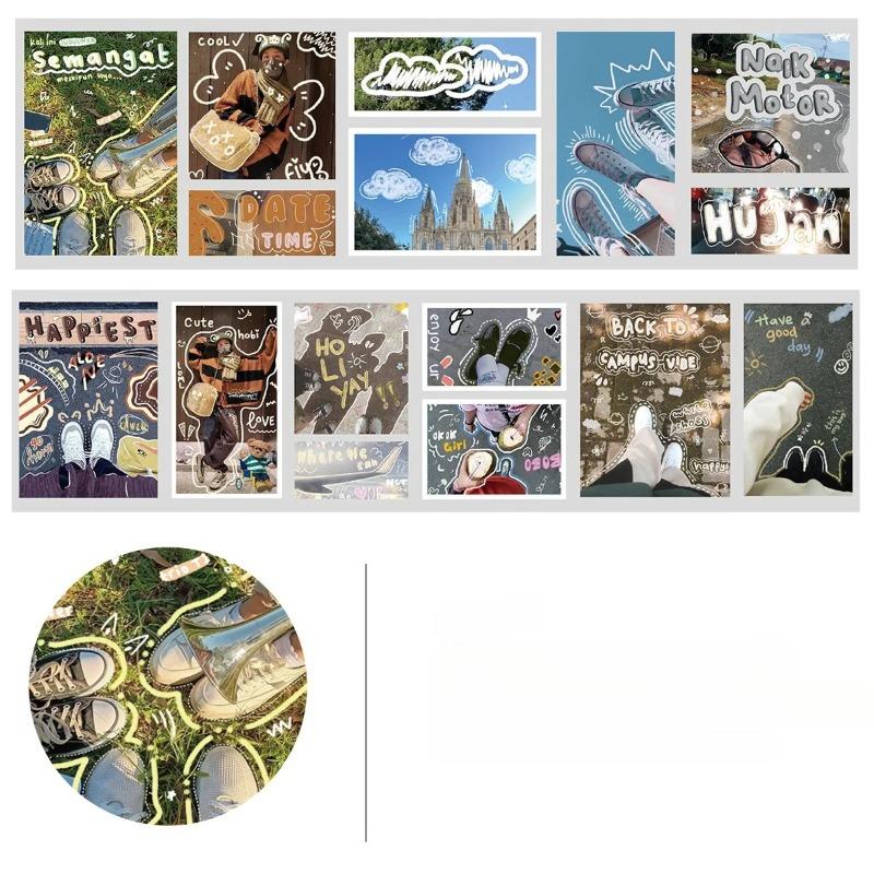 1 рулон наклеек для скрапбукинга ПЭТ-наклейки с персонажами Ленточные малярные ленты Ваcи Летний отдых для творчества Поделки Альбом Журнал Планировщик
