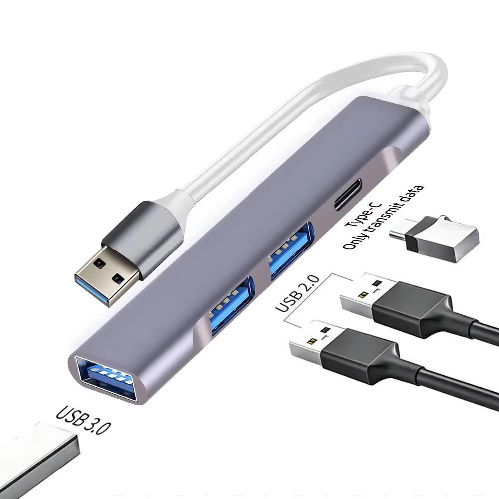 4 порта USB 3.0 HUB Type C док-станция Multi USB C Splitter Type-C 5 Гбит/с высокоскоростная передача данных USB 3.0 OTG адаптер для Macbook Pro