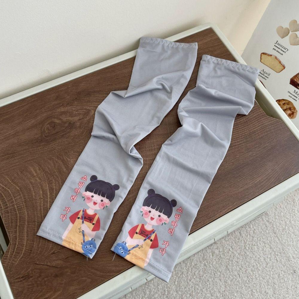 Driving Sunscreen Cartoon Arm Sleeves Cooling Sleeves Ice Silk Sleeve Sun Protection Sleeves