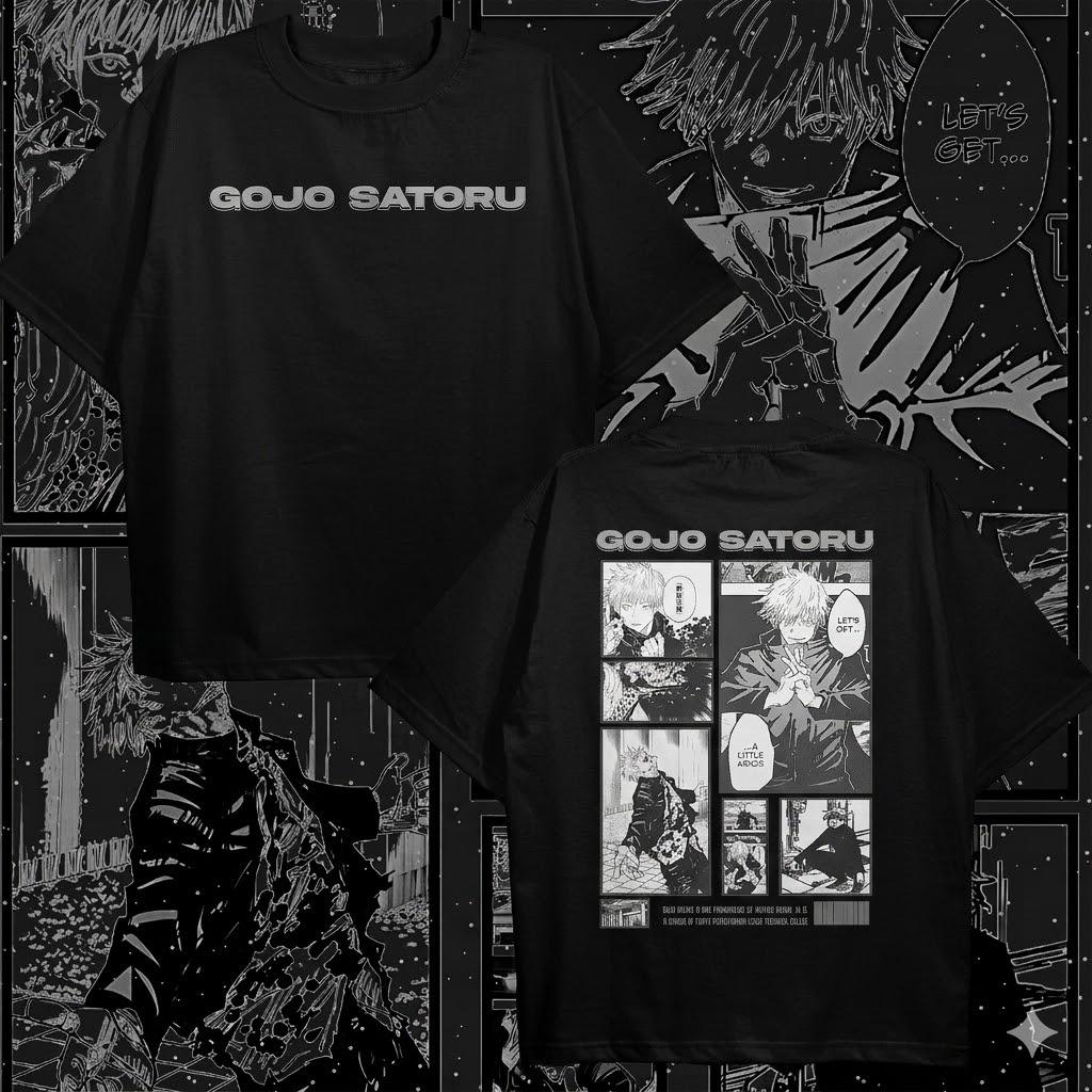 Gojo Satoru Anime Jujutsu Kaisen Graphic TShirt 100Cotton Oversized Shirt unisex Unisex Short Sleeve ONeck Y2k Selling Popular