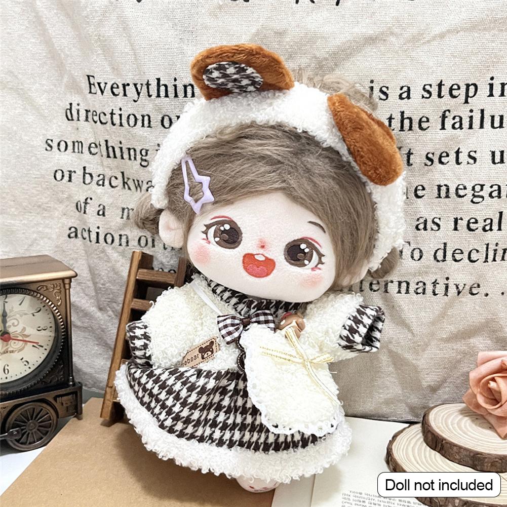 Для 20 см хлопковые комбинезоны для кукол из мультфильмов, сменная одежда для плюшевых кукол, аксессуары для игрового дома, мини-одежда