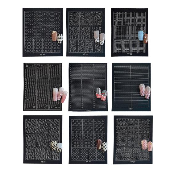 Yousheng 3/6/7/8/9/10 Sheets Nail Art Sticker Self-adhesive Halloween Christmas Butterfly Love Heart Women Fake Nail Decoration Decal