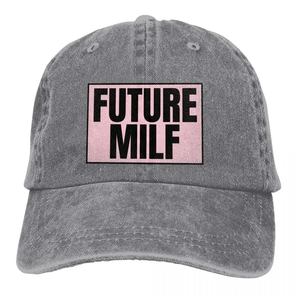 Многоцветная шляпа Future Milf, женская кепка с козырьком, розовая, черная, персонализированные защитные шапки с козырьком