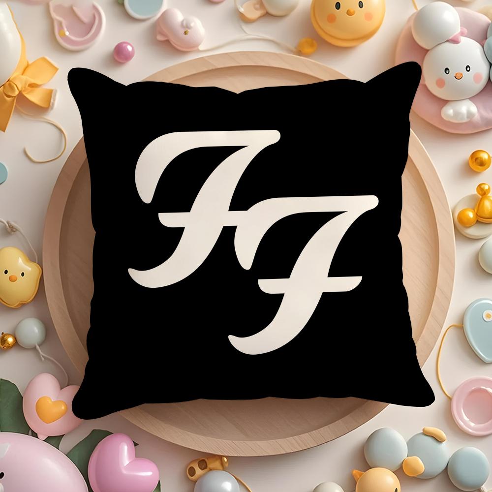 Подушка с изображением группы Foo F-Fighters, Чехол для подушки для дома и автомобиля, Универсальный чехол для подушки - Двусторонний, Мягкий и прочный для ежедневного использования