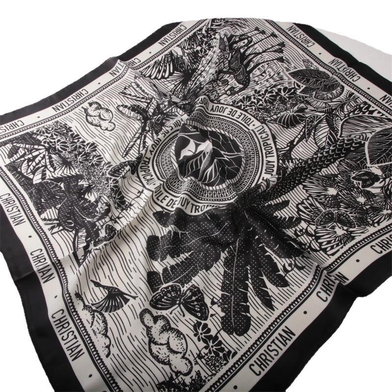 Women's Robin Print Chiffon Square Scarf