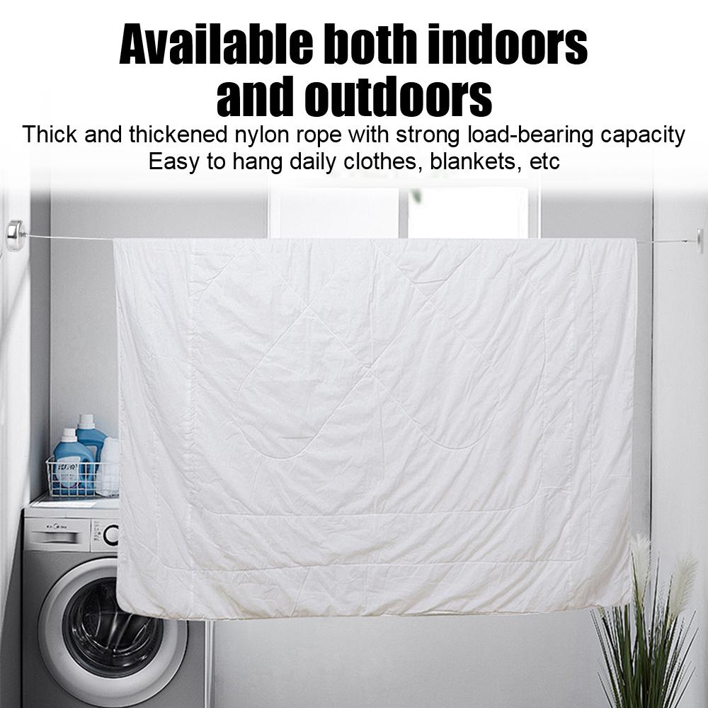 Портативные выдвижные бельевые веревки Сушилка для одежды Органайзер Стойка для сушки одежды из нержавеющей стали Веревка Вешалка для белья Домашнее хранение