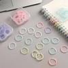 20Pcs 15mm Loose Leaf Binder Rings Opening Notebook Refill Keychain Ring DIY Photo Album Circle Clamps Office Budget Binder