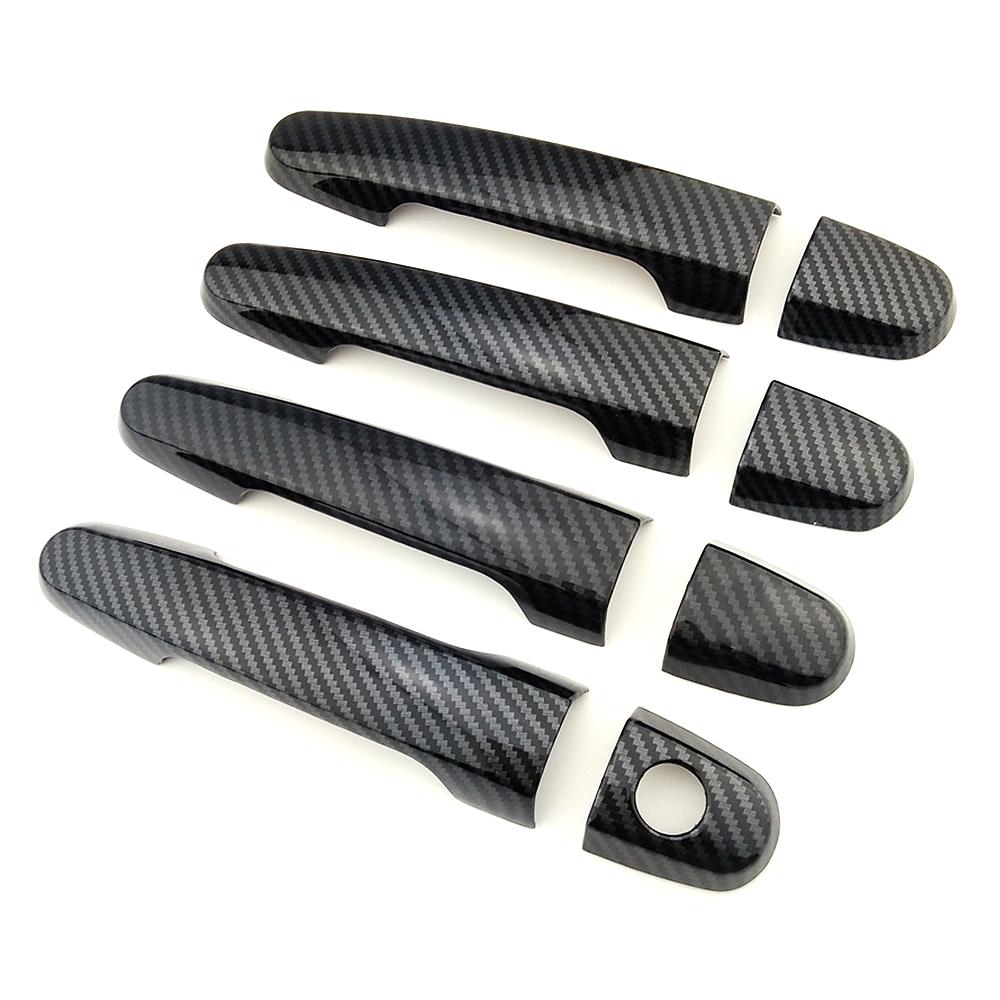 Для Toyota Vios Yaris Vitz цвет углеродного волокна, внешний вид, ремонт, хромированная дверная ручка, декоративная накладка, защита