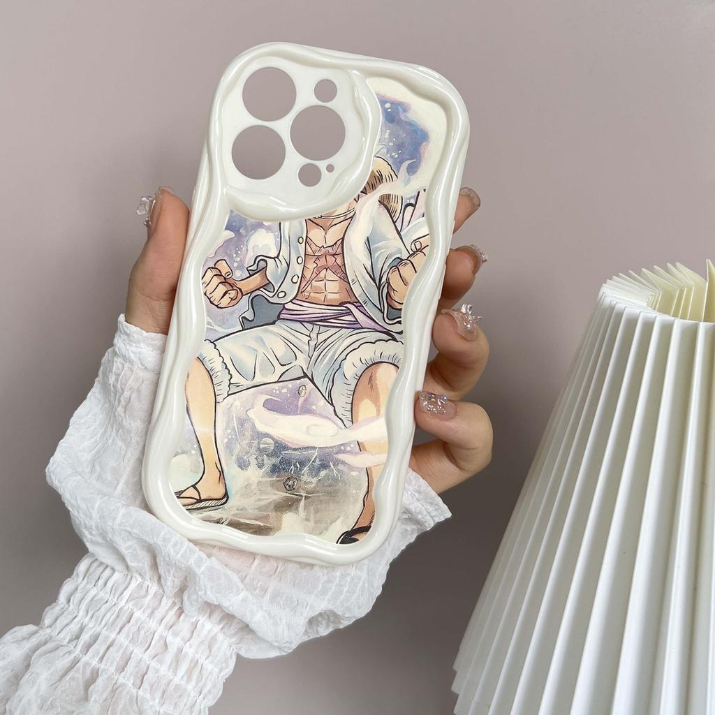 Ae92 One Piece Luffy Gear 5 Protective Phone Cases for Apple iPhone 16 15 14 13 Pro Max 11 12 Mini XR 7 8 6s Plus XS Max SE Wave TPU Back Cover