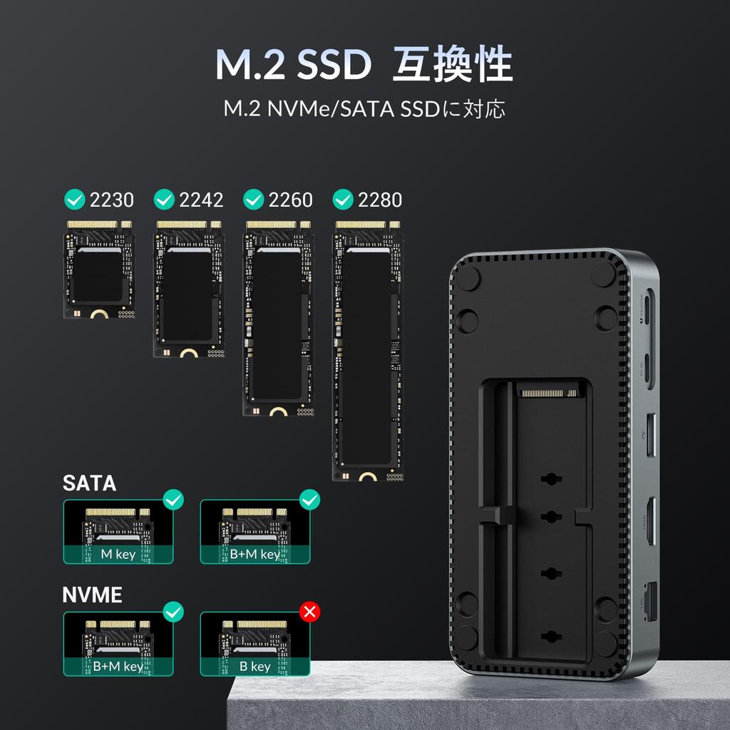 Внешний корпус GiGimundo SSD, 10 Гбит/с, USB-концентратор C с корпусом NVMe SSD, вентилятор, док-станция, высокоскоростная передача данных, устройство чтения SSD HDMI PD 100 Вт, быстрая