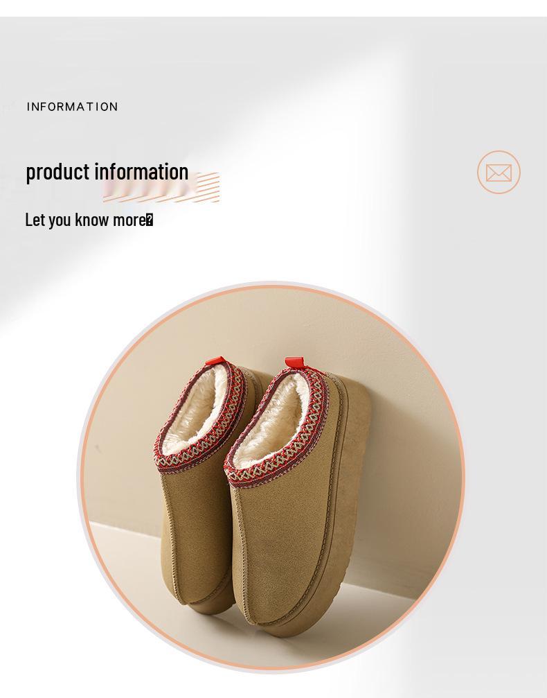 Зимние новинки 2023 года, женские этнические зимние сапоги на толстой подошве с бархатной подкладкой, ретро полушлепанцы, повседневный хлопковый стиль