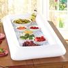 1pc Ice Buffet Salad Serving Inflatable Tray, Food Drink Holder Cooler Containers, Indoor Outdoor BBQ Picnic Pool Party Supplies, With Drain Plug