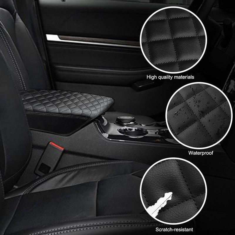 Center Console Armrest Cushion Leather Car Arm Rest Box Cover Pad for Ford Explorer 2011 2012 2013 2014 2015 2016 2017