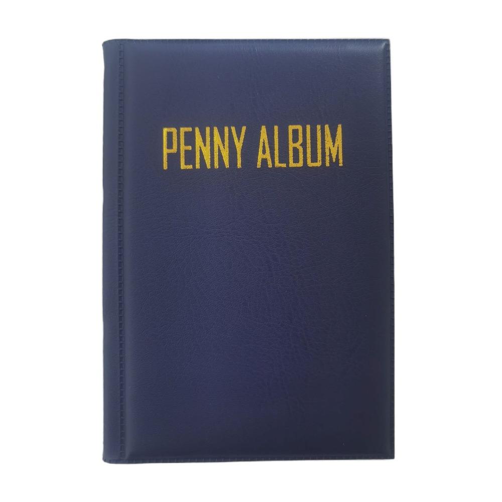 Portable Anti-lost Penny Collection Album Leather 108 Coins Flat Penny Holder Compact Multi-Use Coin Storage Organizer Display